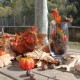decoración de otoño con pañuelos